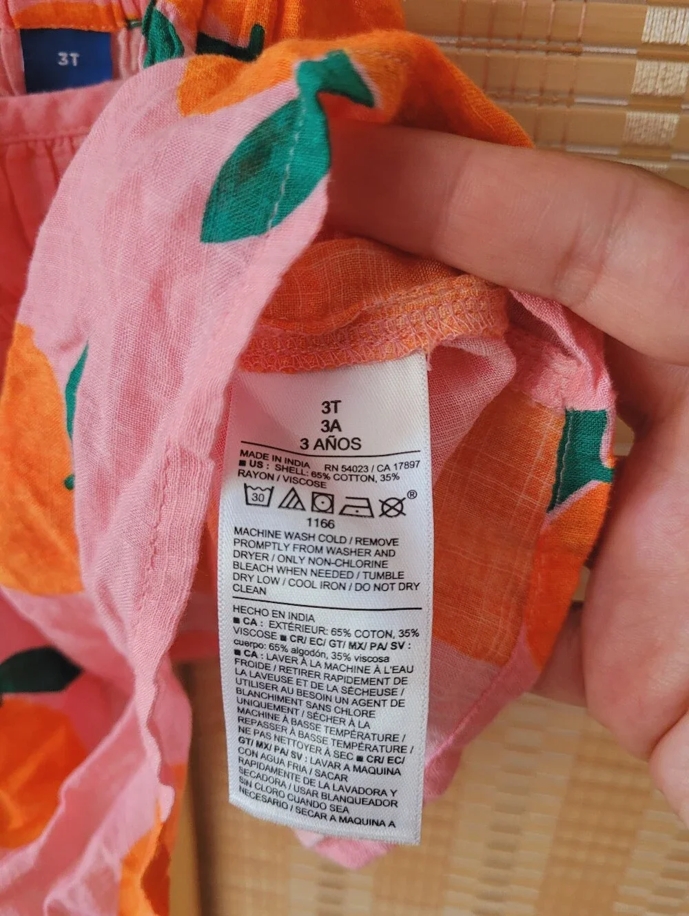 Old Navy Pink Fruit-Print Tie-Strap Camisole